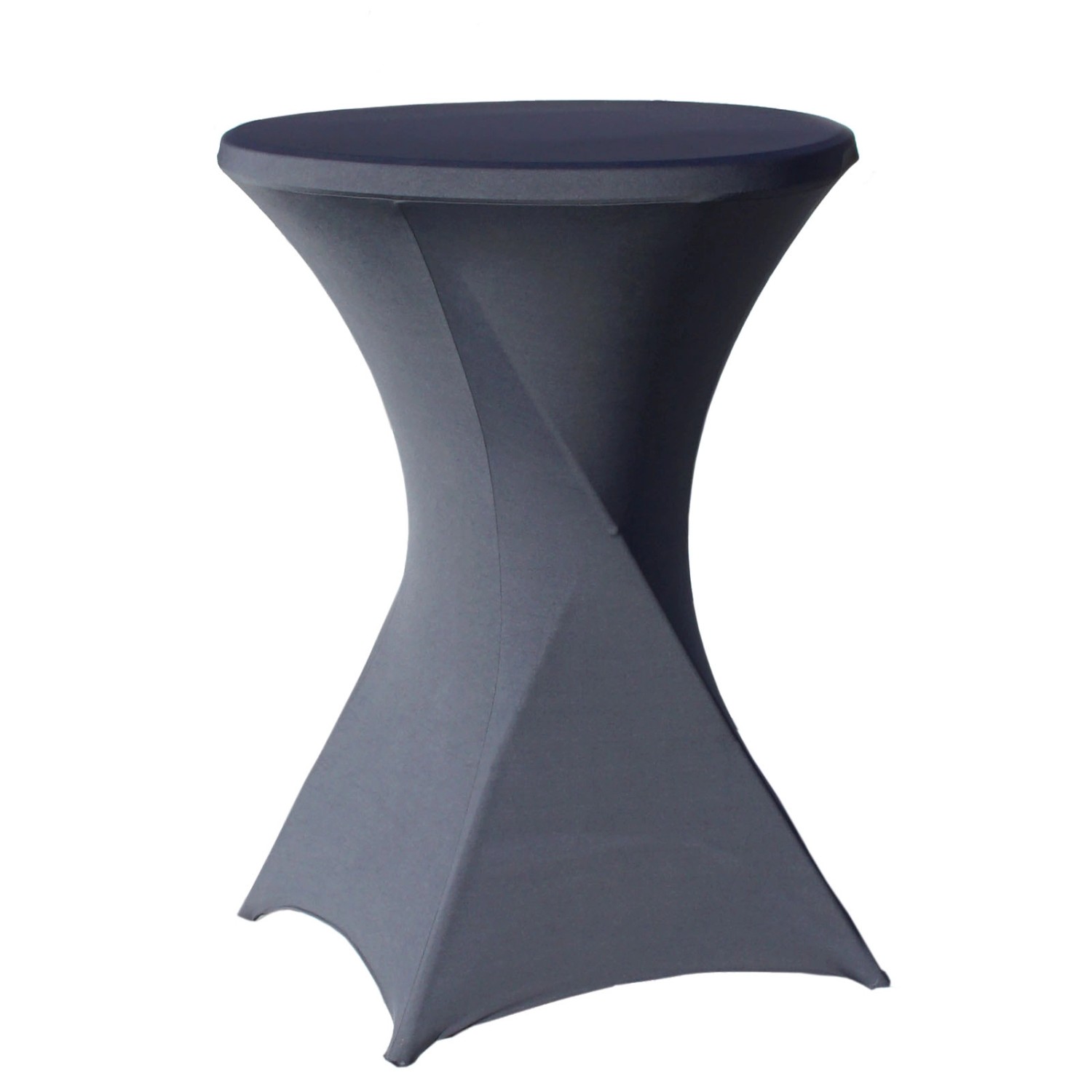 TRUTZHOLM 2er Set Stehtischhusse Stretch Durchmesser 80cm Anthrazit