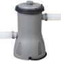 Bestway 800 gal Kartuschenfilter Pool Filterpumpe mit Schläuchen, grau.