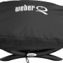 Schwarze Weber Abdeckhaube für Q 100/Q 1000 Gasgrill als Wetterschutz.