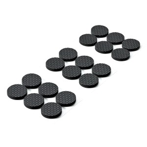 Hettich Antirutschpads, selbstklebend, Ø 28mm, schwarz, für Möbel und Oberflächenschutz.