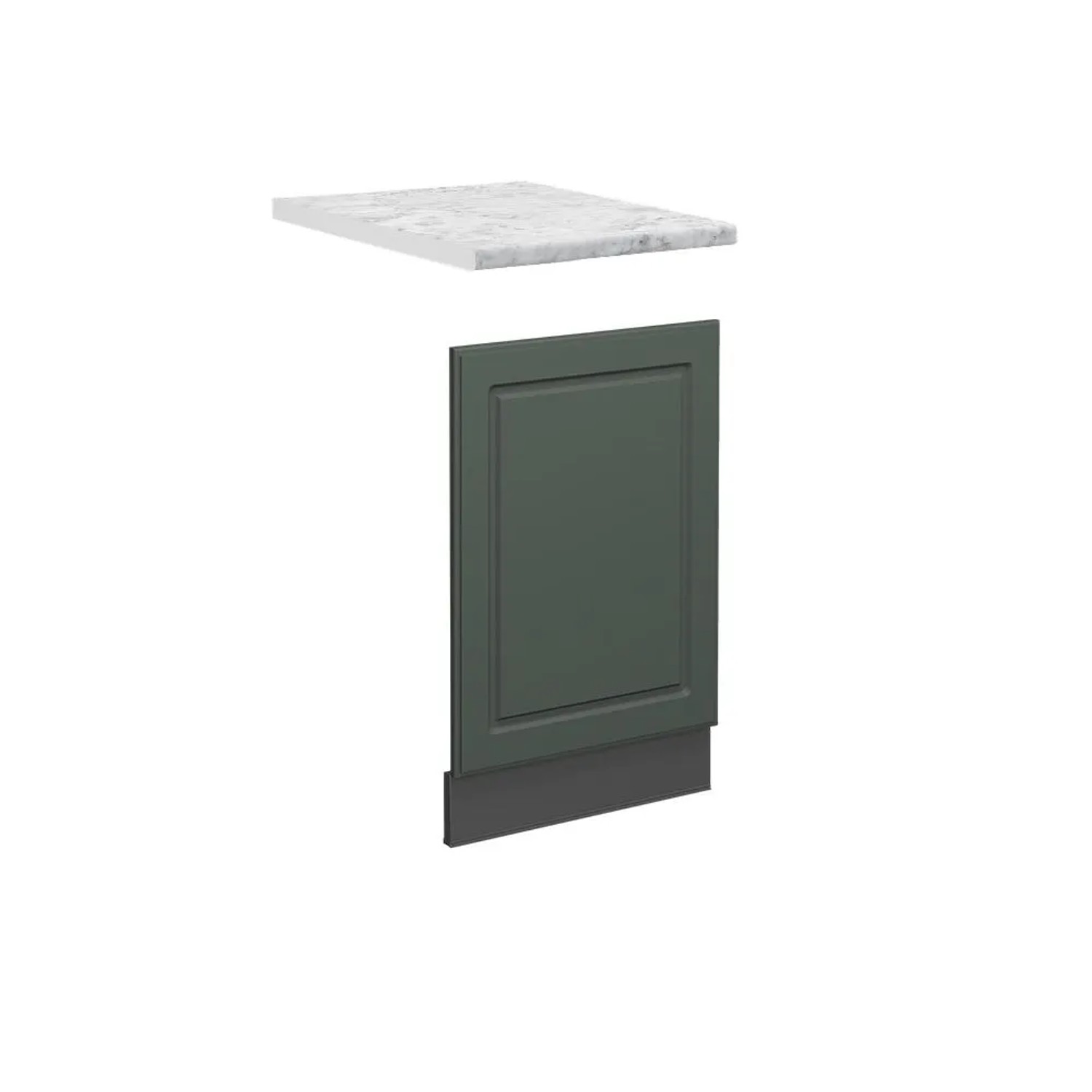 Vicco Frontblende Fame-Line Grün-Gold Landhaus Anthrazit 45 cm AP Marmor