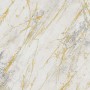 Marmor Tapete in Weiß, Gold und Grau für Wohnzimmer und Schlafzimmer.