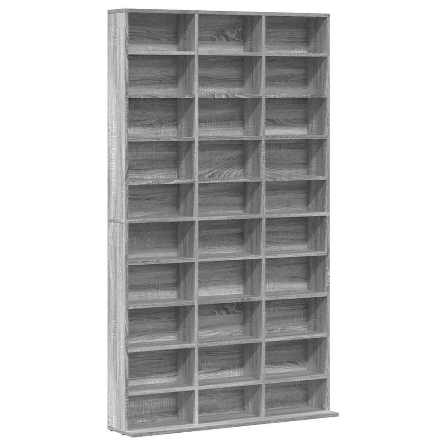 vidaXL CD-Regal Grau Sonoma 102x23x177,5 cm Holzwerkstoff 815091
