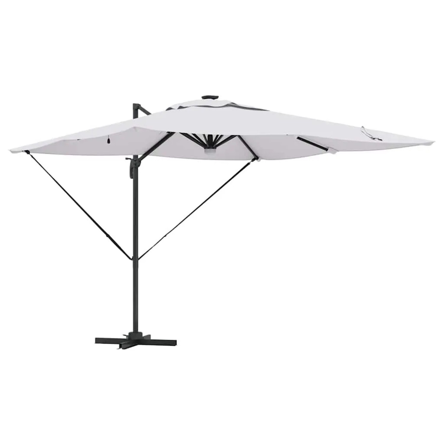 vidaXL Roma Parasol Beige 286 x 284 x 270 cm Aluminium und Polyester 42003351