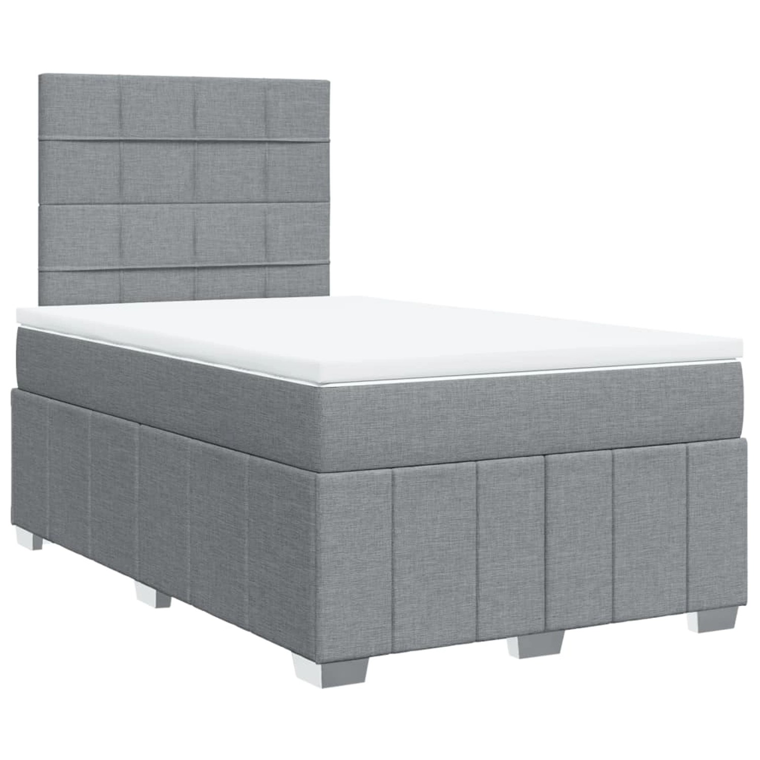 vidaXL Boxspringbett mit Matratze Hellgrau 120x200 cm Stoff 3291635 günstig online kaufen