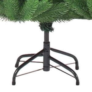 Detailaufnahme: Grüner, künstlicher Nordmanntanne Weihnachtsbaum mit Stahlständer, 120 cm hoch.