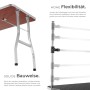 Tectake Trimmtisch Detail: Höhenverstellbarer Galgen und klappbare Beine für Hundefellpflege.