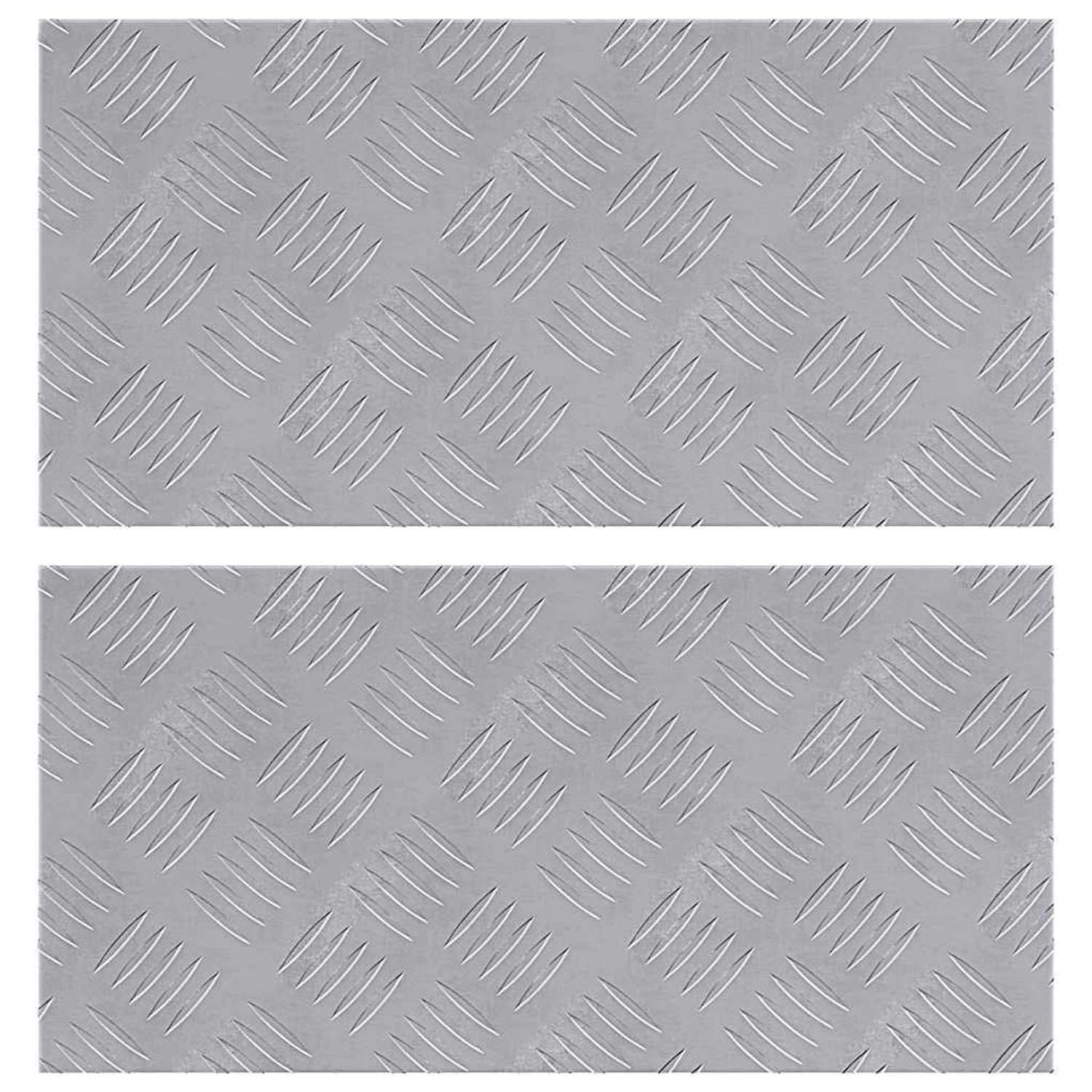 vidaXL Rautenscheiben 2 Stk Silber 50 x 25 cm Aluminium 4104271