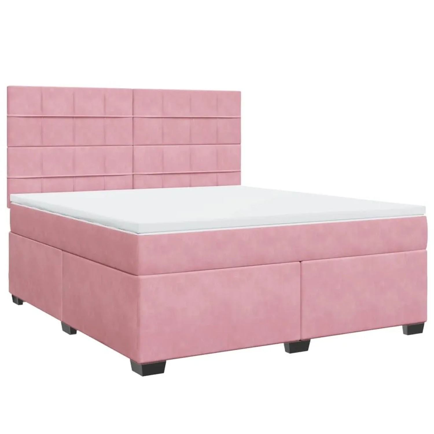 vidaXL Boxspringbett mit Matratze Rosa 180x200 cm Samt 3290983 günstig online kaufen