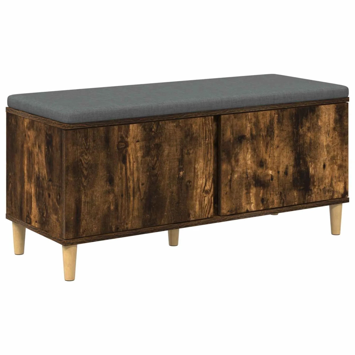 vidaXL Flurbank mit Kissen mit Tür Geräucherte Eiche 100 x 38 x 46 cm 891540