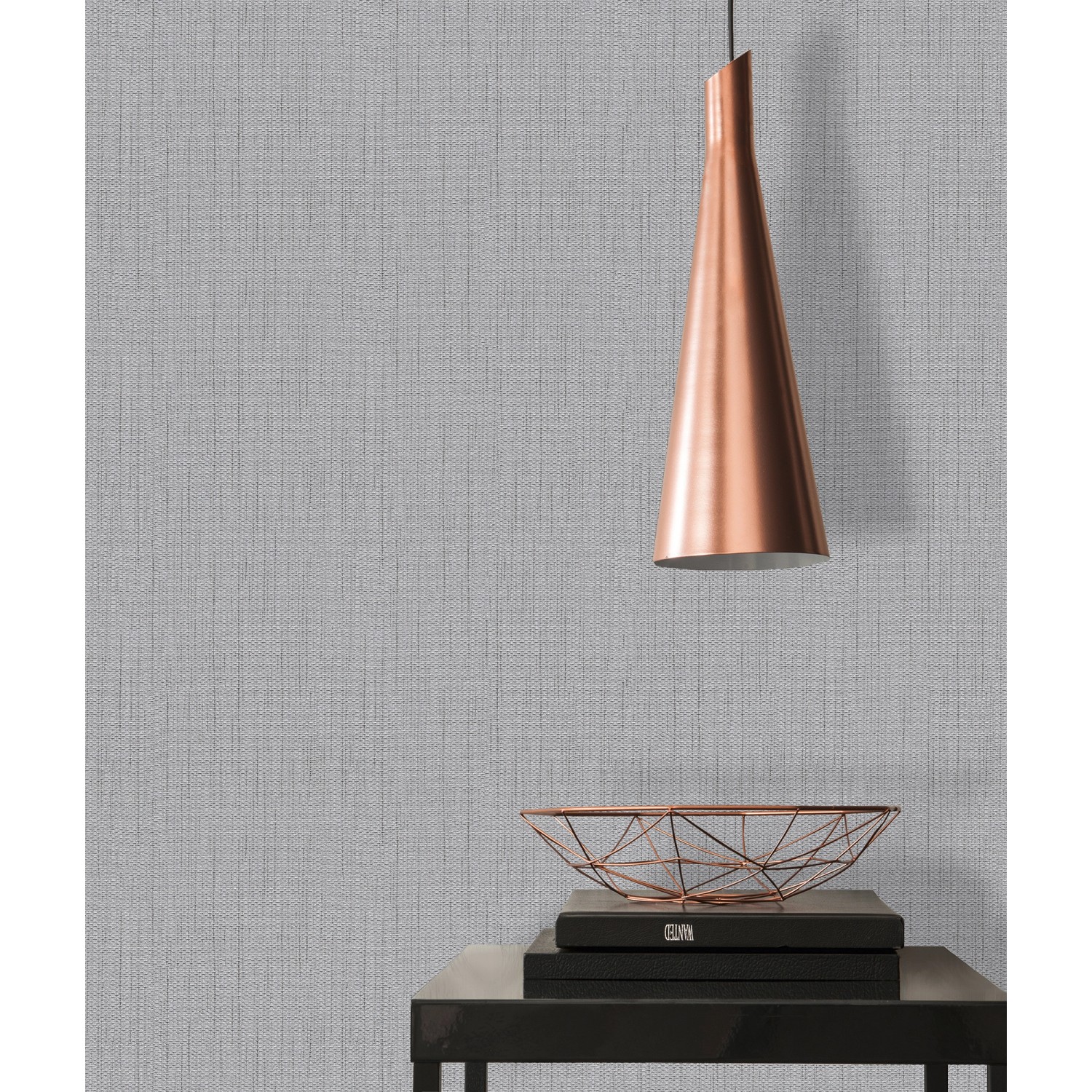 Graue A.S. Création Vliestapete in Textiloptik mit leichter Struktur.