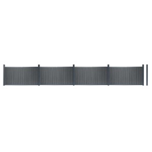 Home Deluxe WPC-Sichtschutzzaun Callado Premium 2 Elemente 115x 383 cm Anthrazit
