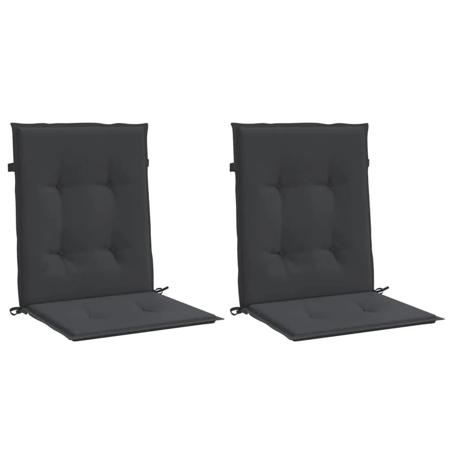 vidaXL Gartenstuhlauflagen für Niedriglehner 2 Stk Schwarz 100x50x3cm 47560 günstig online kaufen