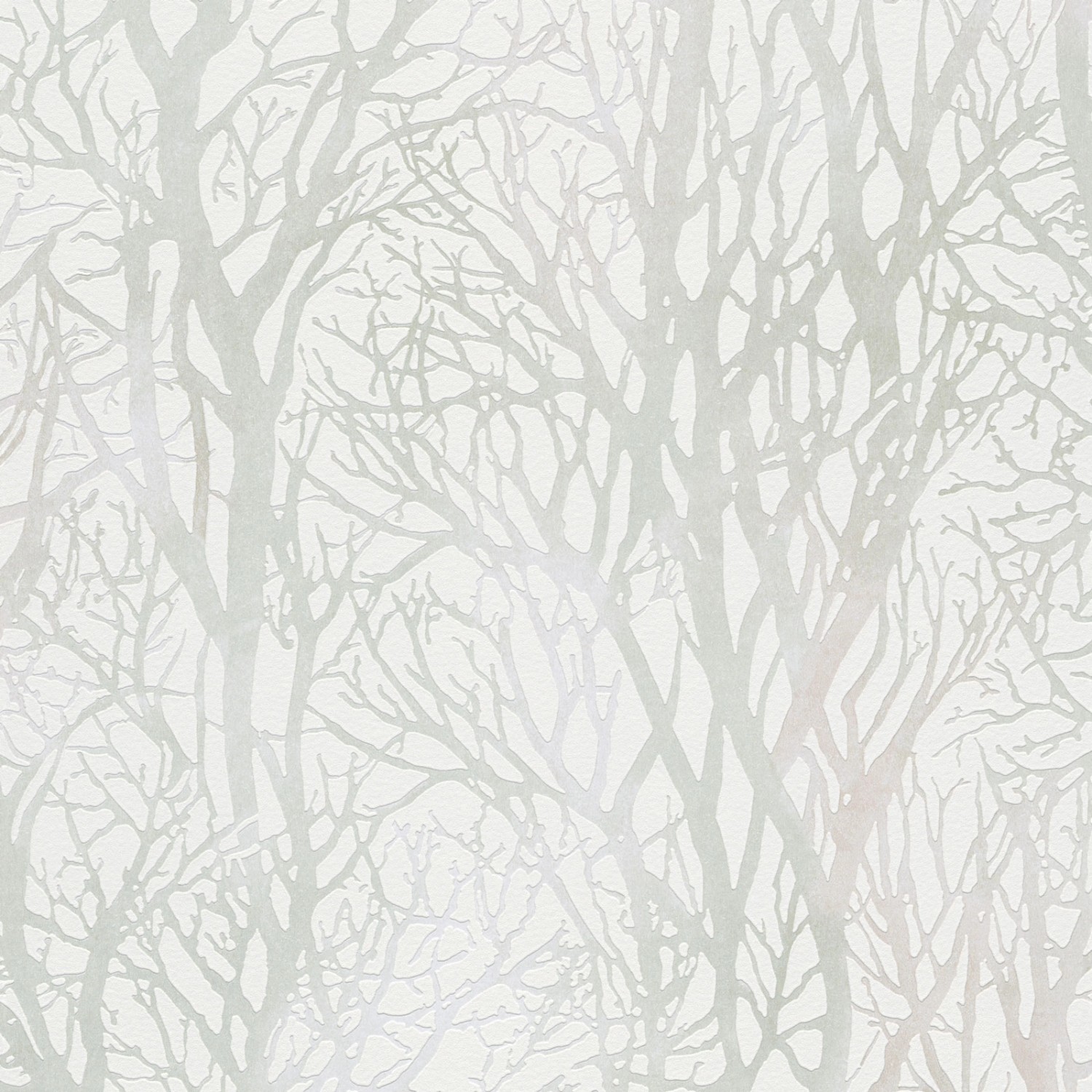 Bricoflor Baum Tapete Weiß Grau Vlies Baumtapete Ideal für Wohnzimmer und Esszimmer Helle Vliestapete mit Wald Design in