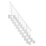 Weiße Minka Raumspartreppe Modulario Mini Steel, Innentreppe mit Stahlgeländer.