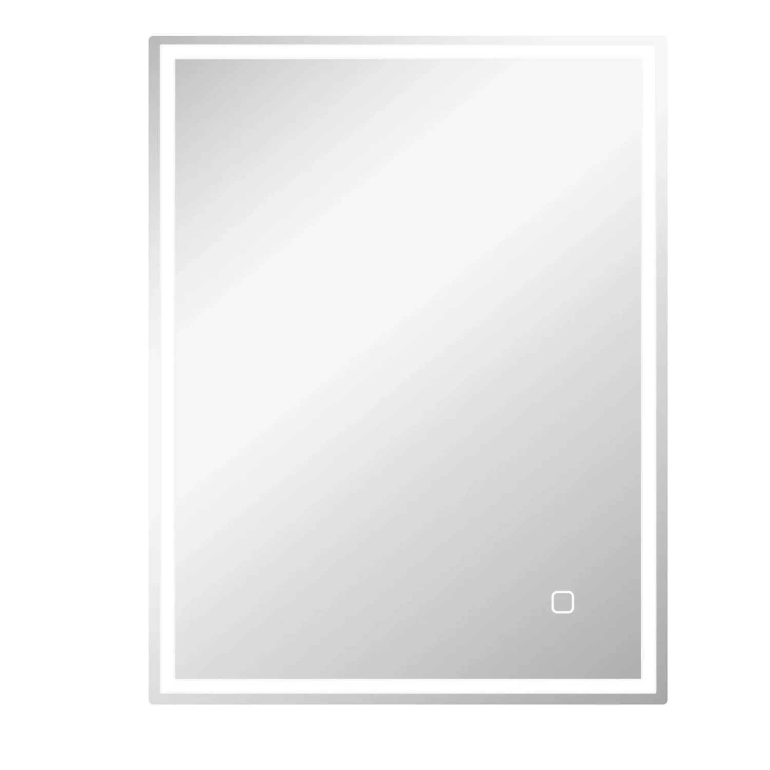 HOMCOM Badezimmerspiegel Gehärtetes Glas 90L x 70B x 4H cm Silber