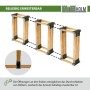 TRUTZHOLM Holzstapelhilfe 2er Set, Halterung aus lackiertem Stahl für Kaminholzregal.