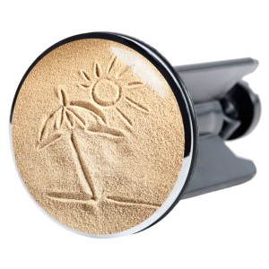 Sanilo Waschbeckenstöpsel Sunshine mit Strandmotiv für handelsübliche Waschbecken.