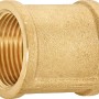 Messing Gewindemuffe 24,1 mm (Rp 3/4) zur Rohrverbindung in Heizung und Sanitär.