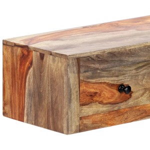 Wand-Konsolentisch aus Palisanderholz mit 3 Schubladen, 100x25x20 cm.