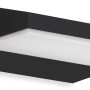 Moderne Telefunken LED-Außenleuchte Bergen, schwarz, 10W, neutralweißes Licht.