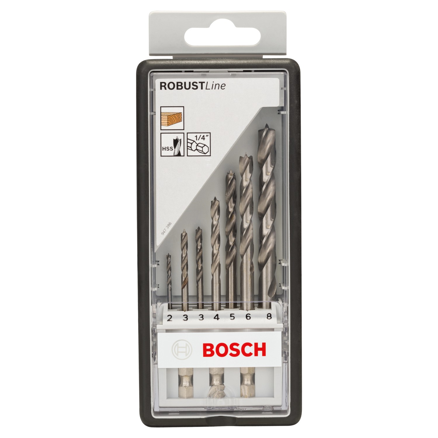 Bosch Holzspiralbohrer-Set Robust Line 2 mm - 8 mm Sechskantschaft 7-teilig günstig online kaufen