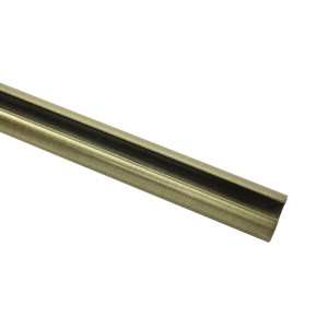 Gardinia Innenlaufstange Memphis, Ø 16 mm, Messing-Antik, 240 cm, Detailansicht.