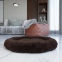 Braunes Benno Hundebett Balu Donut (70x70x16 cm) für Hunde, weich und bequem.