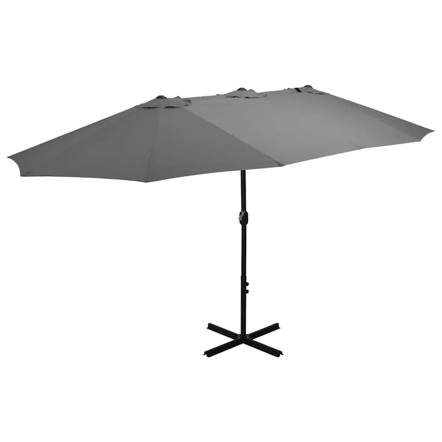 vidaXL Sonnenschirm mit Aluminium-Mast 460 x 270 cm Anthrazit 44869 günstig online kaufen