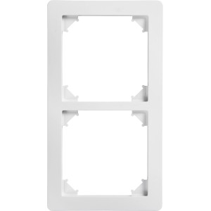 Mirena 2-fach Abdeckrahmen in Weiß für Schalter und Steckdosen.
