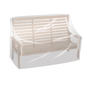 Transparente Schutzhülle 78x160x75 cm für Gartenbank, schützt vor Wind und Wetter.