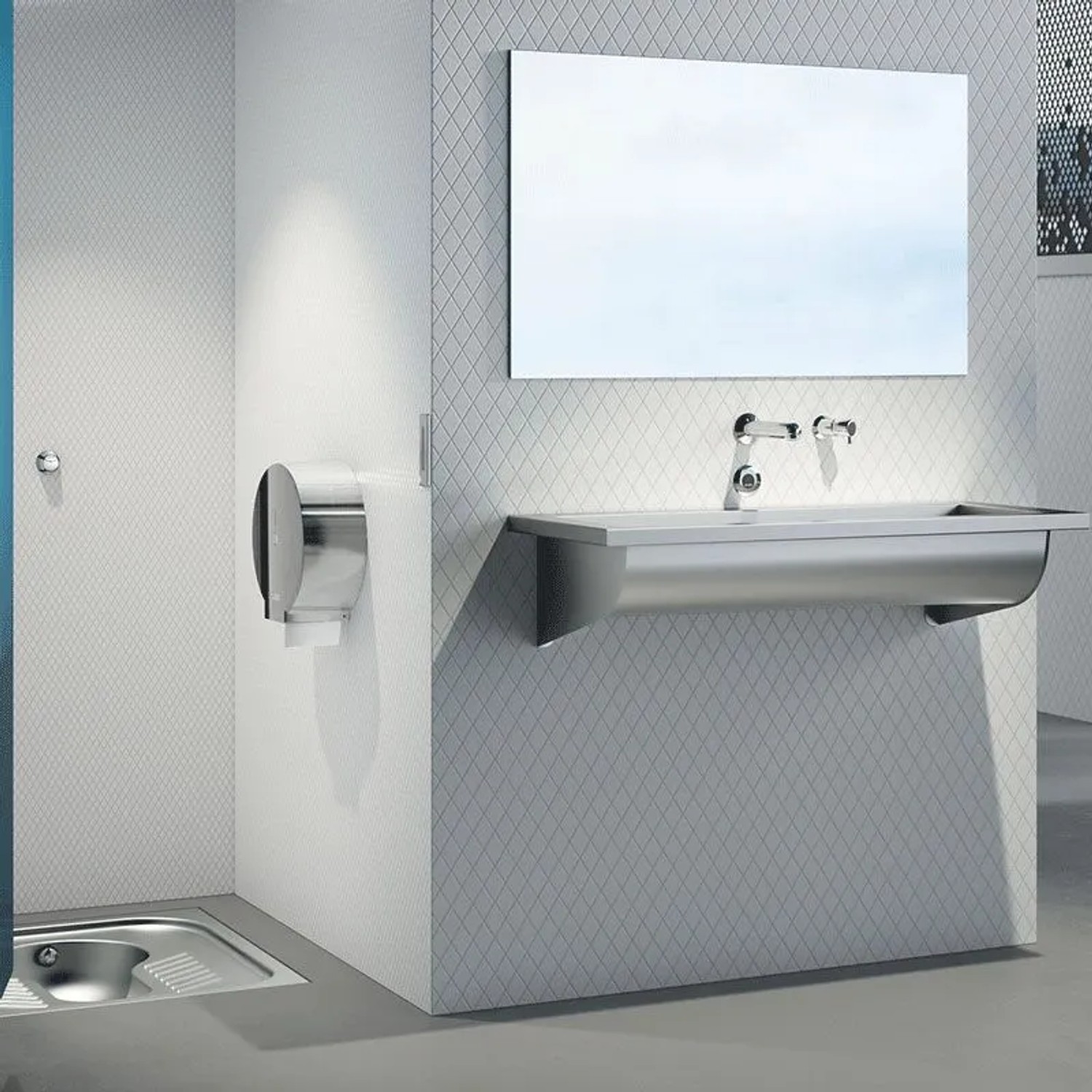 Delabie TEMPOFLUX 2 WC Druckspüler G3/4B D25 mm Hinterwandmontage 7 Sek._3