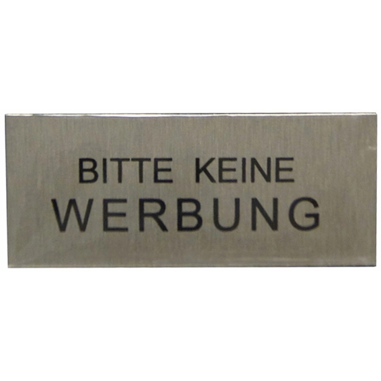 Hinweisschild Aluminium Bitte keine Werbung