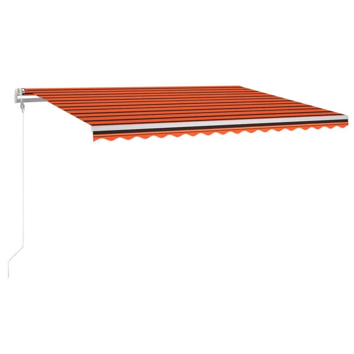 vidaXL Automatische Markise mit LED Windsensor 400x300 cm Orange/Braun 3068915