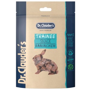Dr. Clauder's Hunde-Belohnungssnack mit Kaninchen, 80g Packung. Ideal als Trainingssnack.