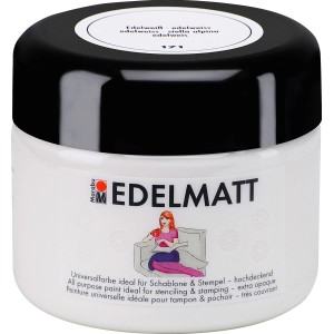 Marabu Edelmatt Farbe Edelweiß, 225ml Dose, für Wand-Akzente und kreative Gestaltung.
