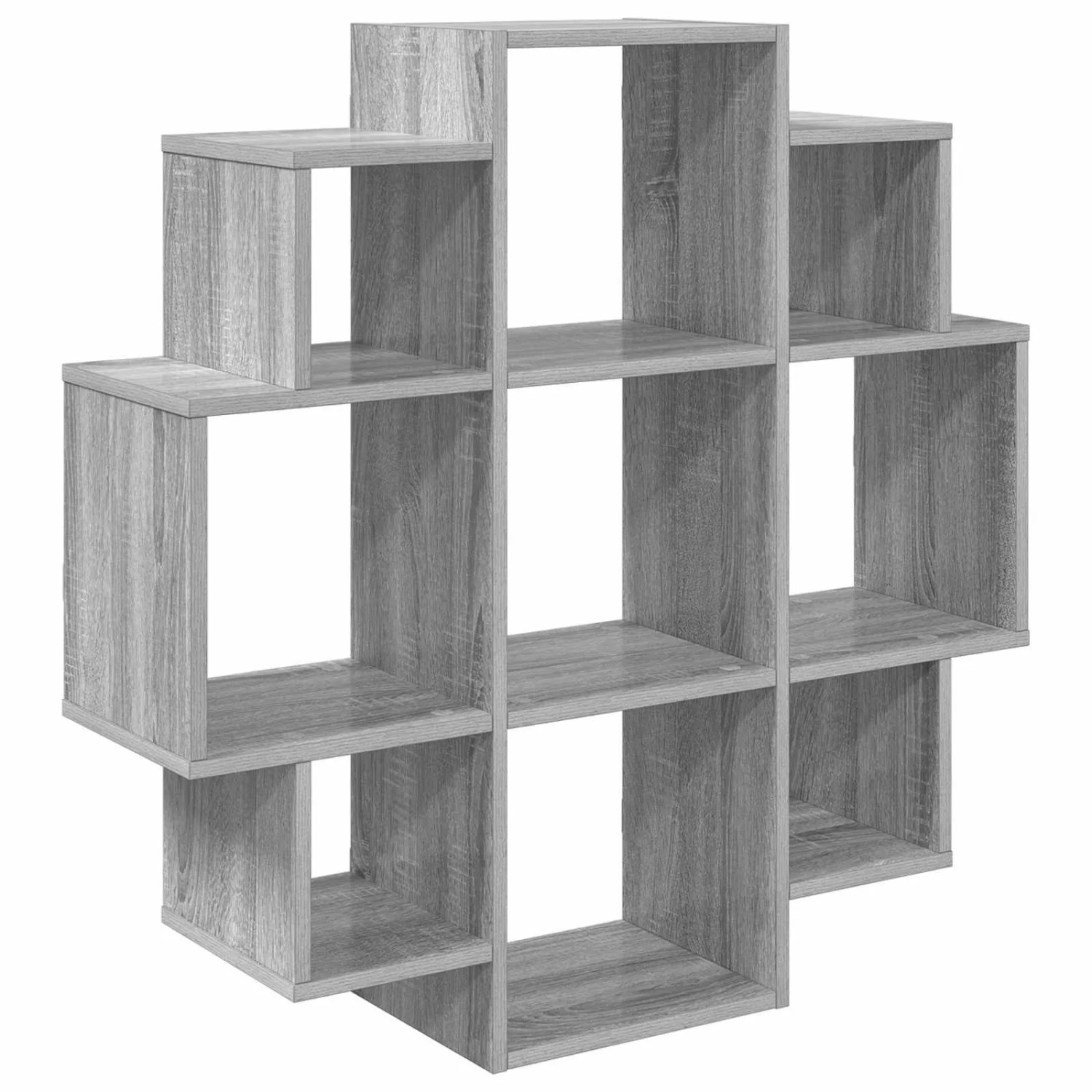 vidaXL Wandregal Sonoma-Grau 90 x 25 x 90 cm Holzwerkstoff 8012177
