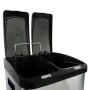 Karat Mülleimer James mit 3 Kammern, offen. Edelstahl Mülleimer mit Trennsystem für Küche.