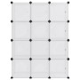 vidaXL Aufbewahrungswürfel-Organizer mit 12 Würfeln und Türen Transparent PP 340555_3