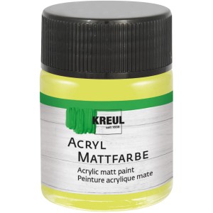 Kreul Acrylfarbe Matt Lemon, 50 ml, für Bastelarbeiten.