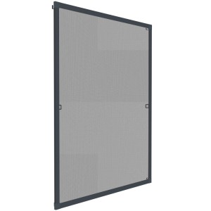 Tectake Fliegengitter Mit Aluminiumrahmen  Für Fenster  Zuschneidbar Wetter  und Uv Beständig 100 x 120 cm 1 x 100 x 120 cm Anthrazit