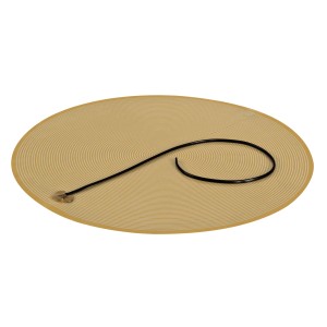 Runde Perobe Spiegelheizung mit schwarzem Kabel, verhindert Beschlagen.