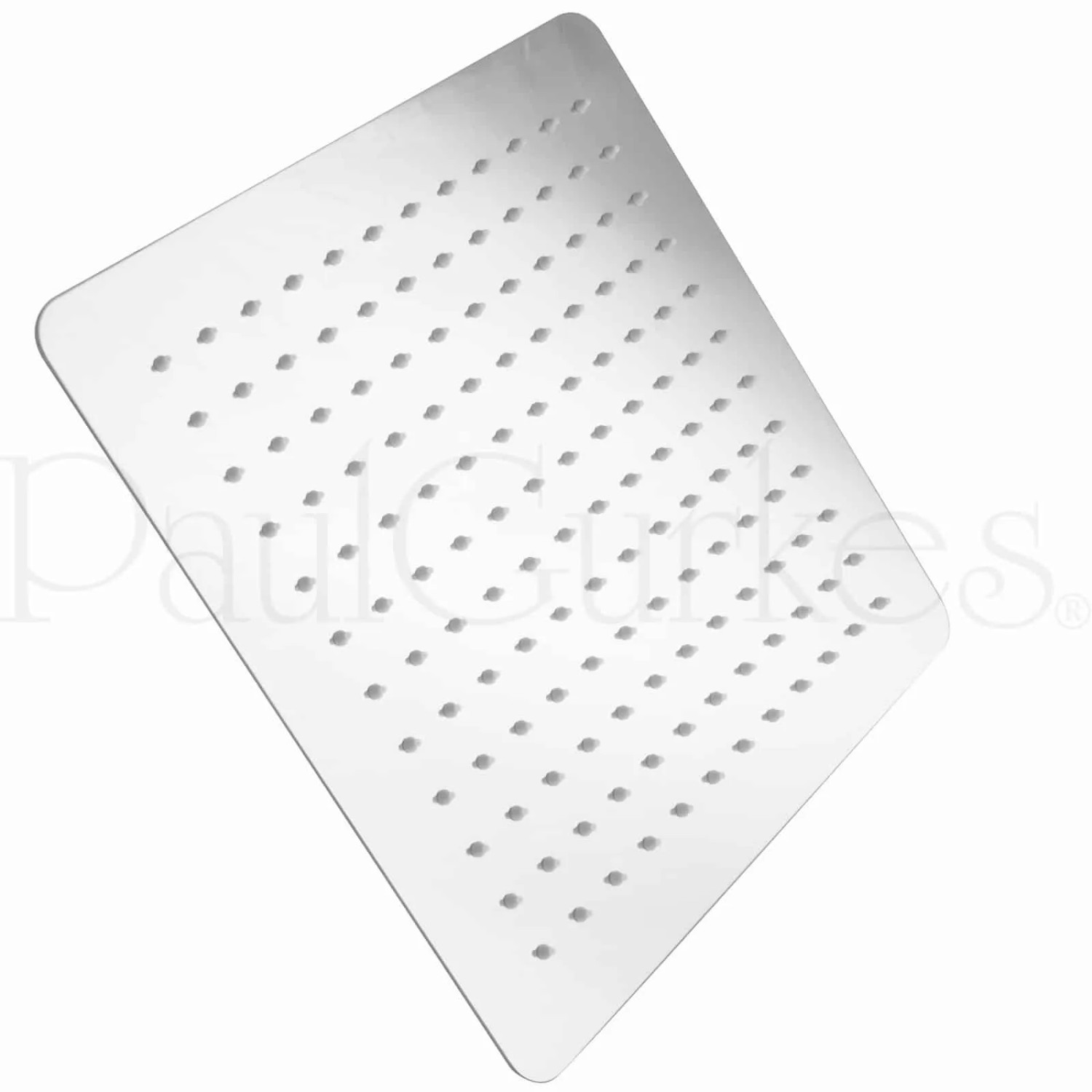 Eckige PaulGurkes Regendusche, 30cm, aus Edelstahl für Brausesets.