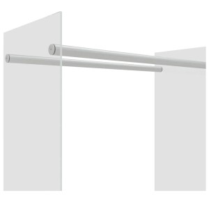 Transparentes VidaXL Brennholzregal aus Glas und Stahl, 80x35x100 cm.