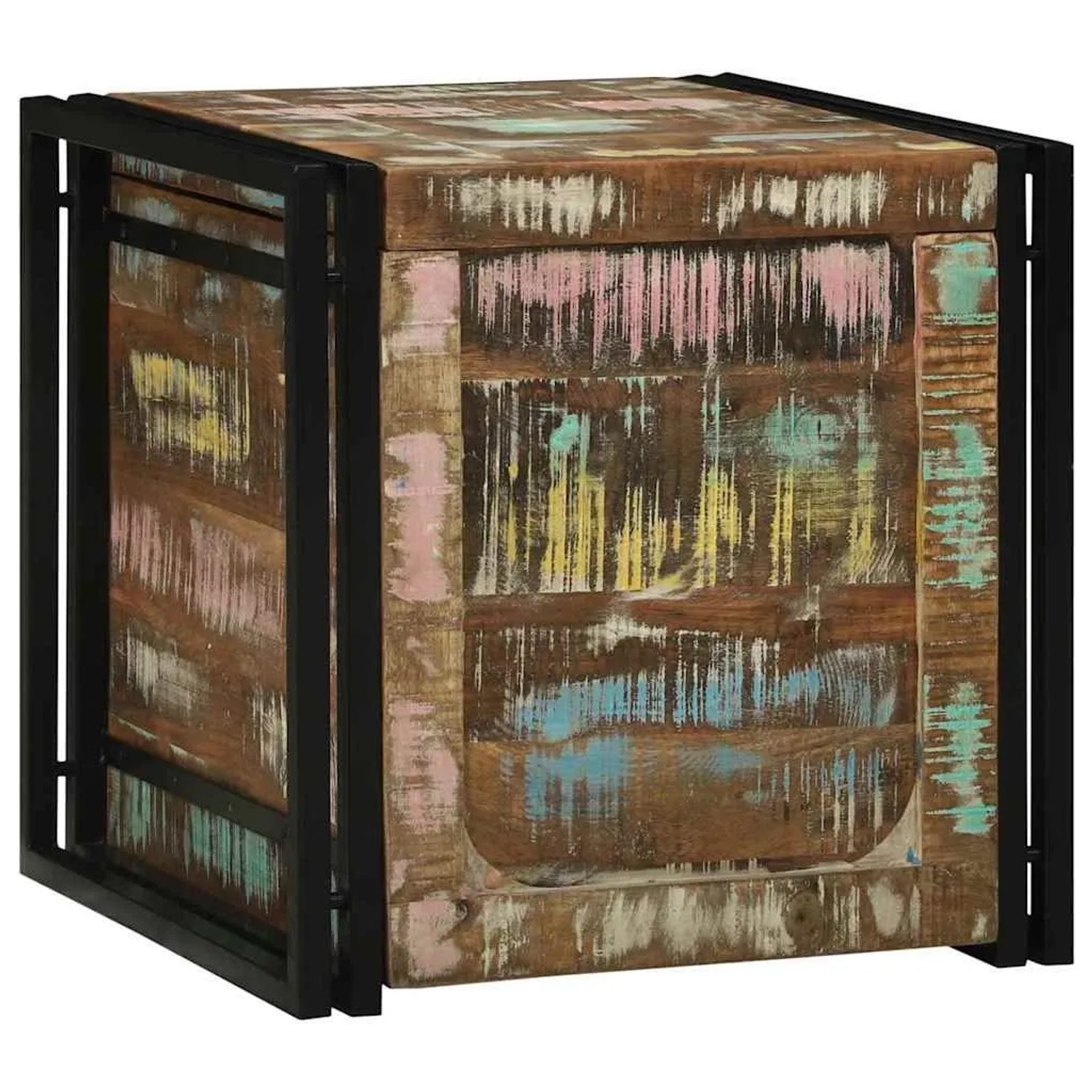 vidaXL Aufbewahrungsbox 50 x 50 x 50 cm Massives upgecyceltes Holz 4016743