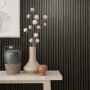 Marburg Vliestapete Botanica 2, Holzoptik in Schwarz-Anthrazit. Dekorative Wandgestaltung mit Struktur.