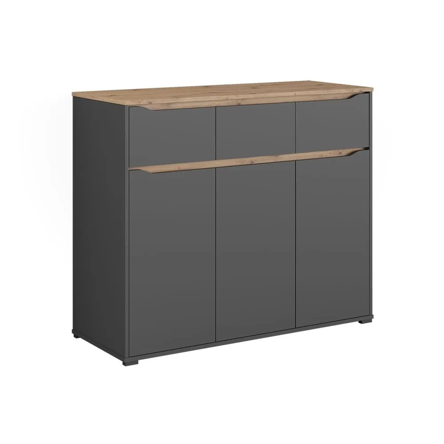 Vicco Kommode Ruben Anthrazit/Artisan-Eiche 120 x 102 Art Nr 62888