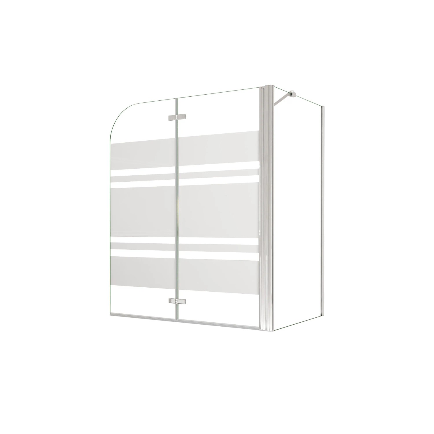 AICA 100x140cm Faltwand 2 teilig Badewanneaufsatz Mit 75cm Seitewand Duschwand 6mm Nano ESG