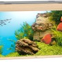 Juwel Aquarium-Set Rio LED, helles Holz, 450 l, mit Fischen, Pflanzen und Dekoration.