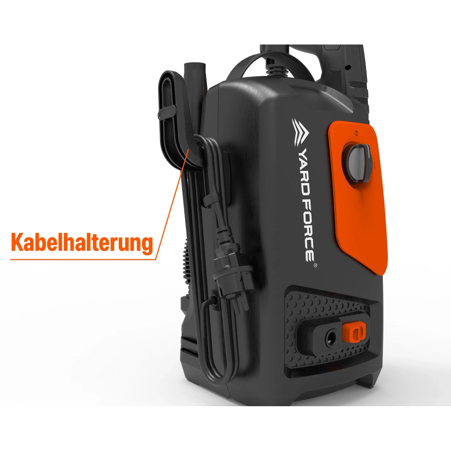 Yard Force Hochdruckreiniger EW U11B mit Kabelhalterung, 1600W, 80 bar.